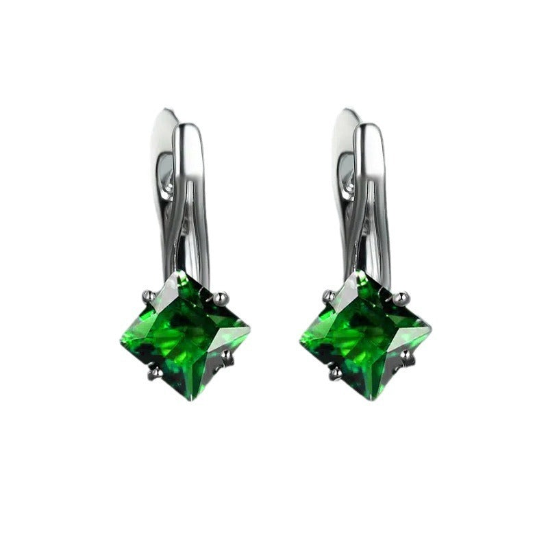 Light Luxury Diamond Design Earrings - Simple Elegant Style