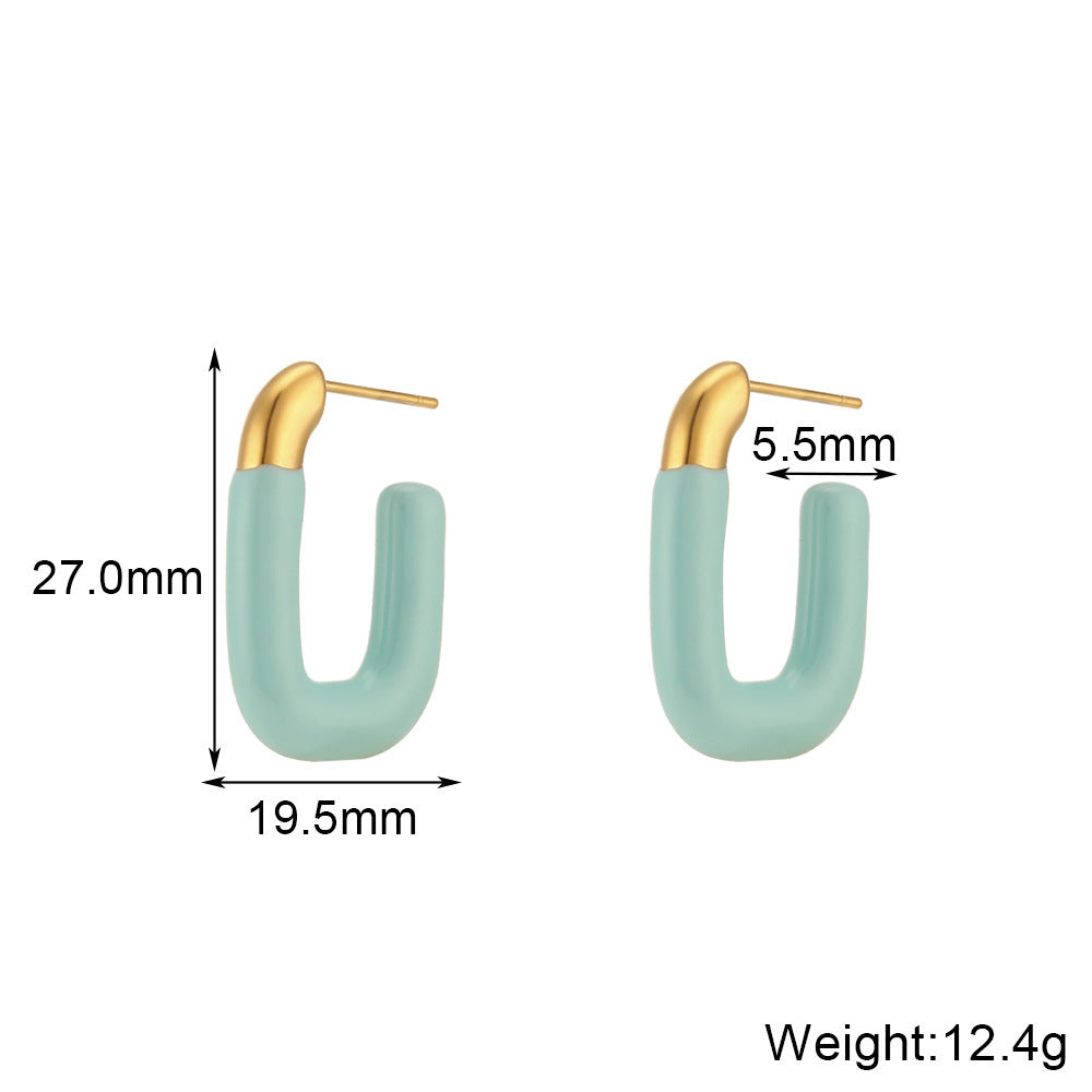 Fashionable And Personalized Candy Colored Earring Accessories