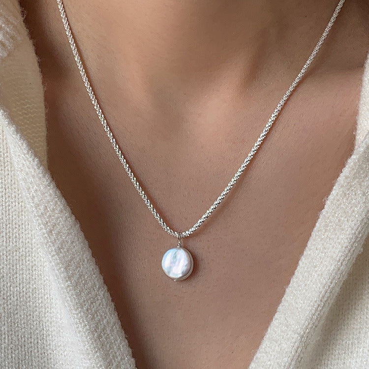 S925 Sterling Silver Baroque Pearl Necklace - Elegant Freshwater Pearl Jewelry USA