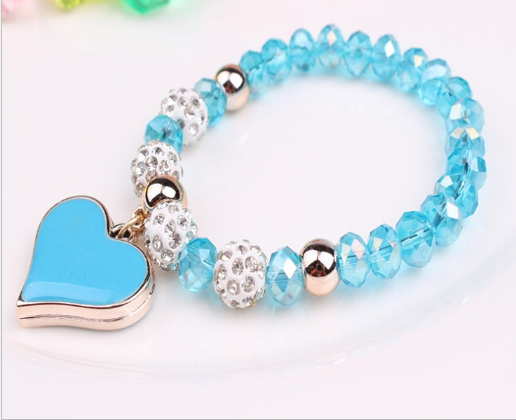 Elastic Crystal Heart Bracelet & Bangle