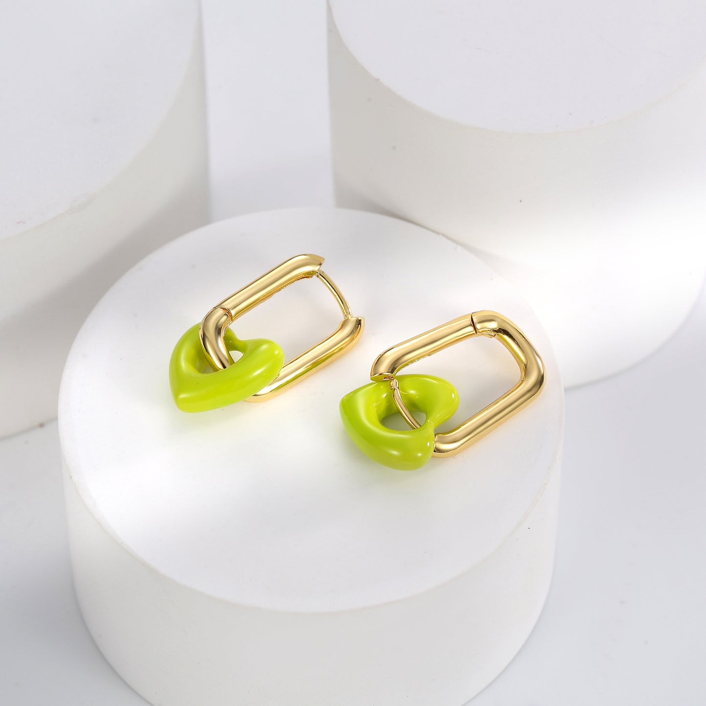 Contrast Color Love Ear Clip - Cold Special-interest Heart Design