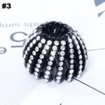 Bird's Nest Hairpin - Color Rhinestone Ponytail Ball Hair Accessory