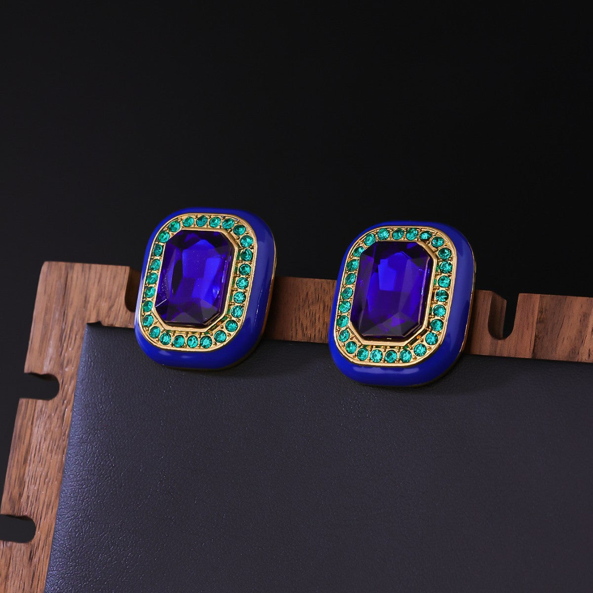 Retro Glass Candy Earrings - Versatile Geometric Female Style