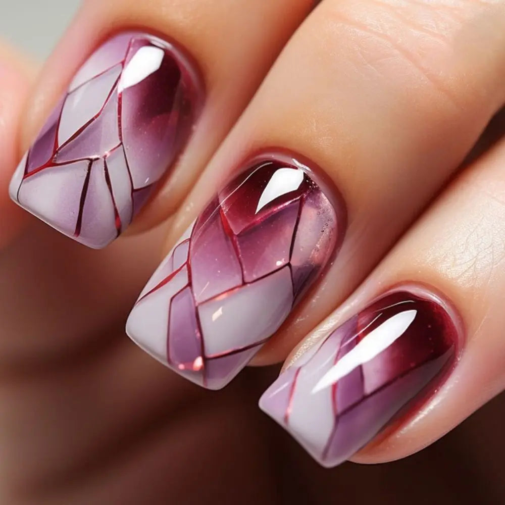 Ballerina Fake Nails French Detachable With design False Nails Full Cover Press on Nails