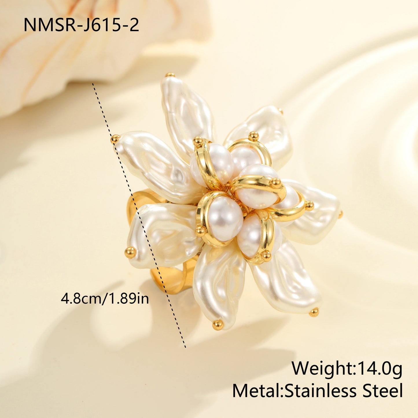 Colorful Flower Ring - Dopamine Vibes Adjustable Floral Jewelry USA