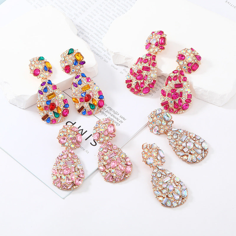 Retro Water Drop Ear Clip - High Profile Diamond Alloy No Piercing