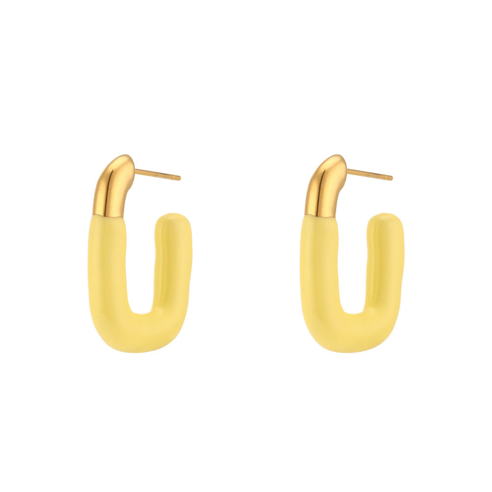Fashionable And Personalized Candy Colored Earring Accessories