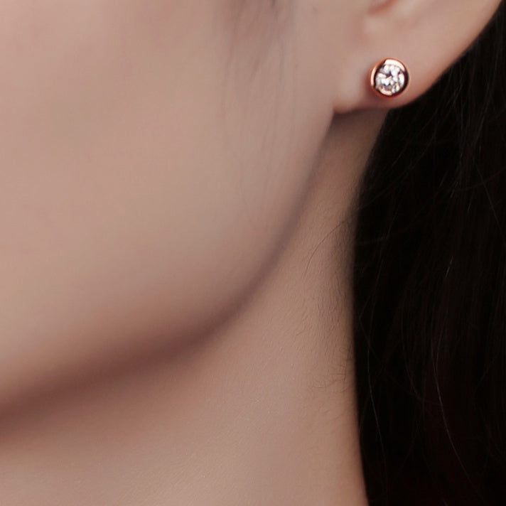 Moissanite Bubble Stud Earrings - S925 Silver Simple Perception Style