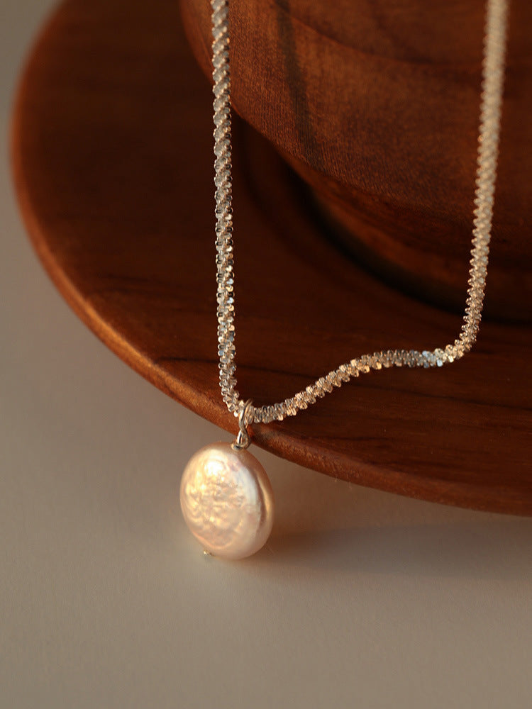 S925 Sterling Silver Baroque Pearl Necklace - Elegant Freshwater Pearl Jewelry USA