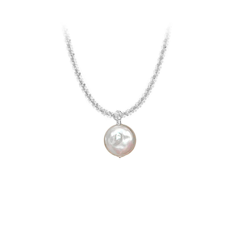 S925 Sterling Silver Baroque Pearl Necklace - Elegant Freshwater Pearl Jewelry USA