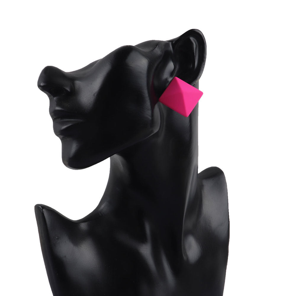 Acrylic Spray-Painted Earrings - Colorful Geometric Statement Jewelry USA