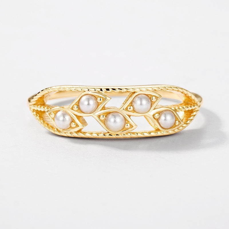 Shell Pearl Ring - Women's Fashion Personality Geometric Design