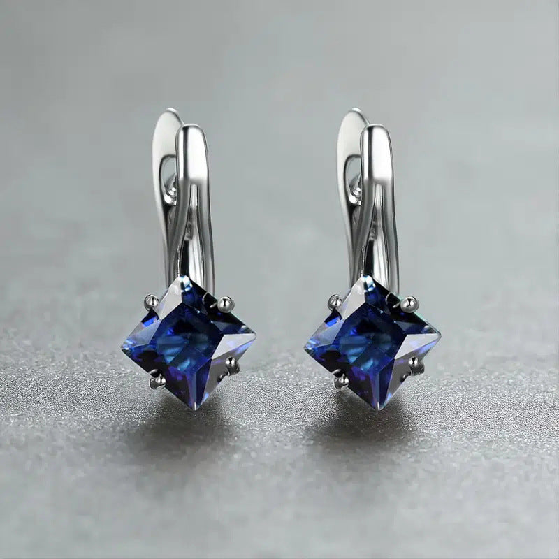 Light Luxury Diamond Design Earrings - Simple Elegant Style