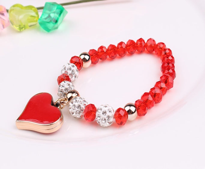 Elastic Crystal Heart Bracelet & Bangle