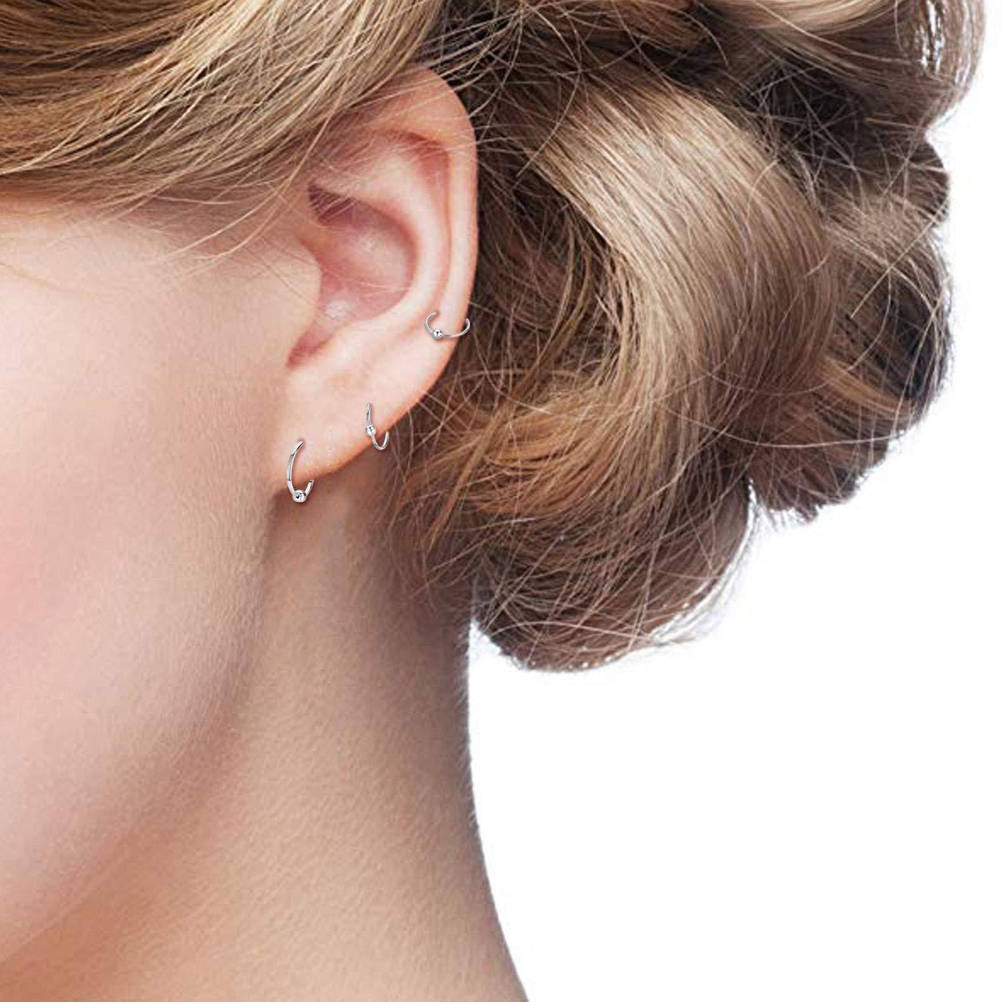 Hypoallergenic Sterling Silver Small Huggie Hoop Earring