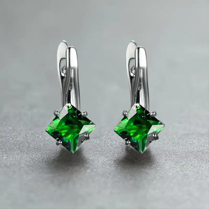 Light Luxury Diamond Design Earrings - Simple Elegant Style