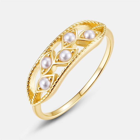 Shell Pearl Ring - Women's Fashion Personality Geometric Design