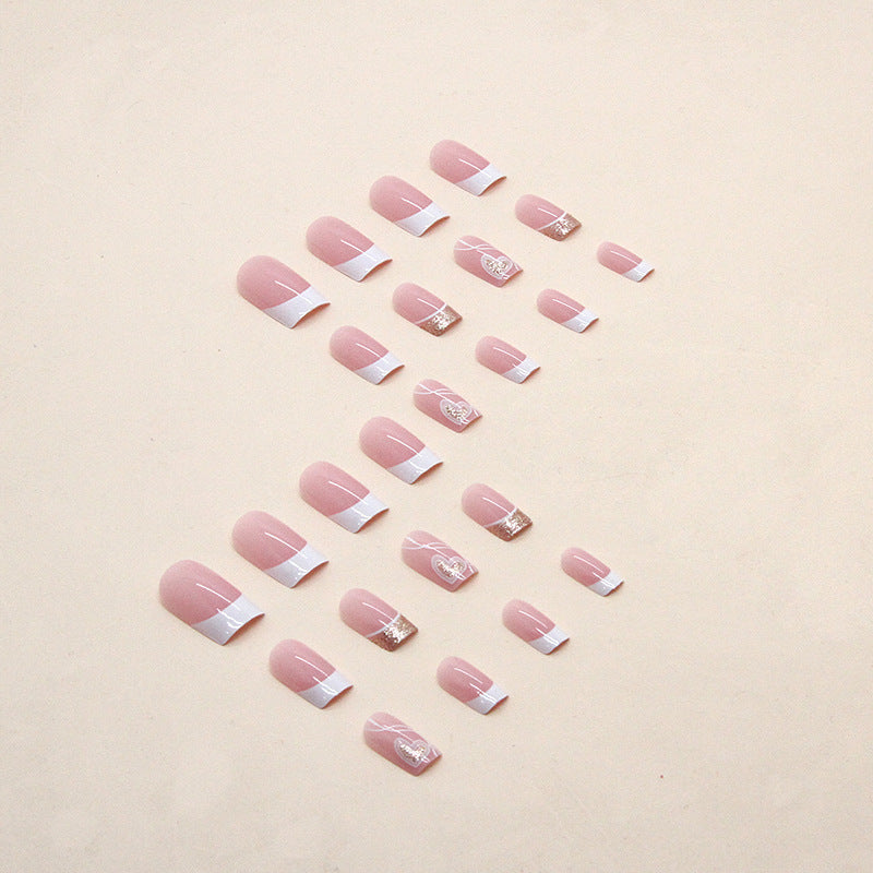 Simple Love Sweet Press-On Nails - Wearable Fake Nails Women's