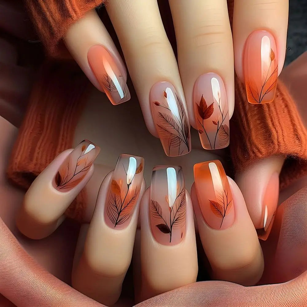 Ballerina Fake Nails French Detachable With design False Nails Full Cover Press on Nails