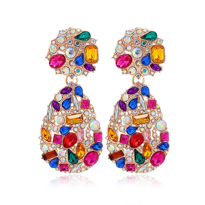 Retro Water Drop Ear Clip - High Profile Diamond Alloy No Piercing