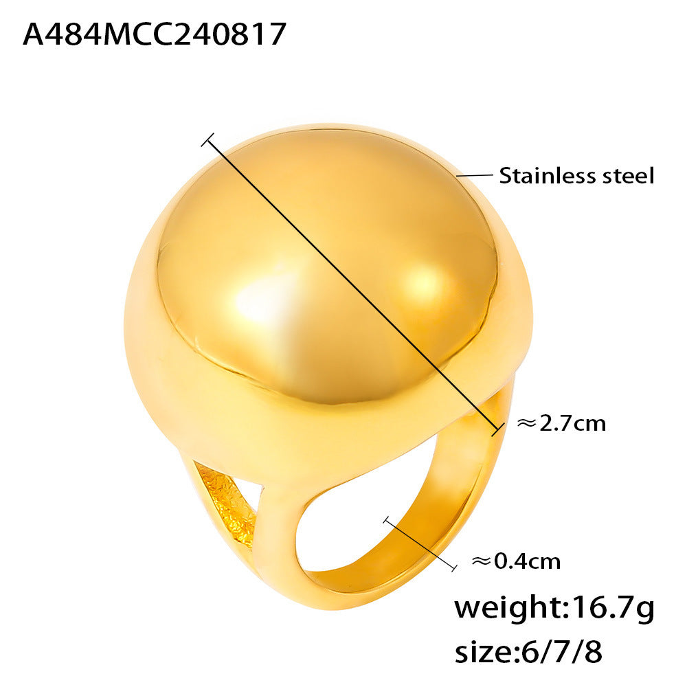 Ball Ring - Exaggerated Personalized Stainless Steel Statement Design