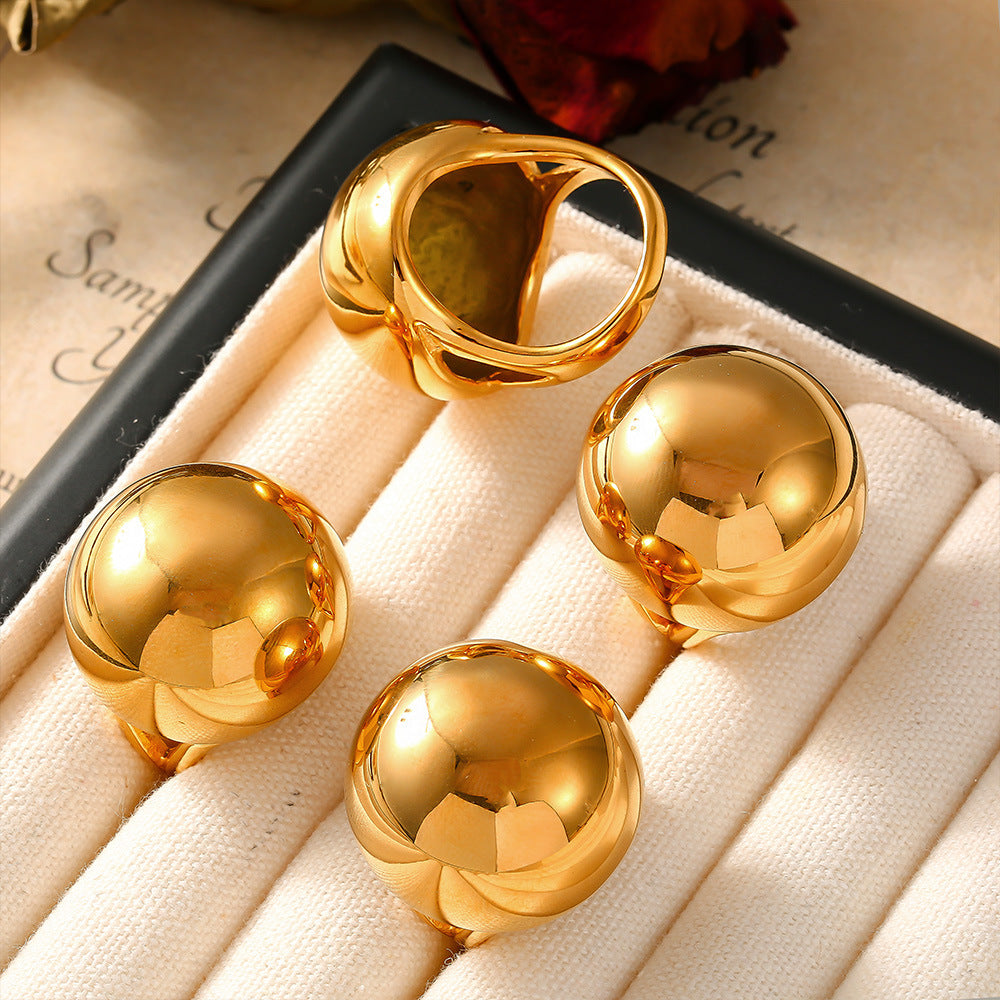 Ball Ring - Exaggerated Personalized Stainless Steel Statement Design