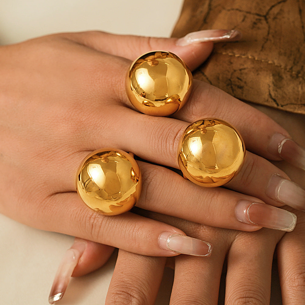 Ball Ring - Exaggerated Personalized Stainless Steel Statement Design