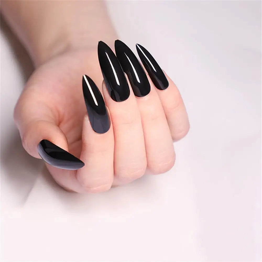 24pcs Glitter Short Almond False Nails Pink Aurora Ellipse Fake Nails Press on Nails DIY Manicure Detachable Full Cover Nail Tip