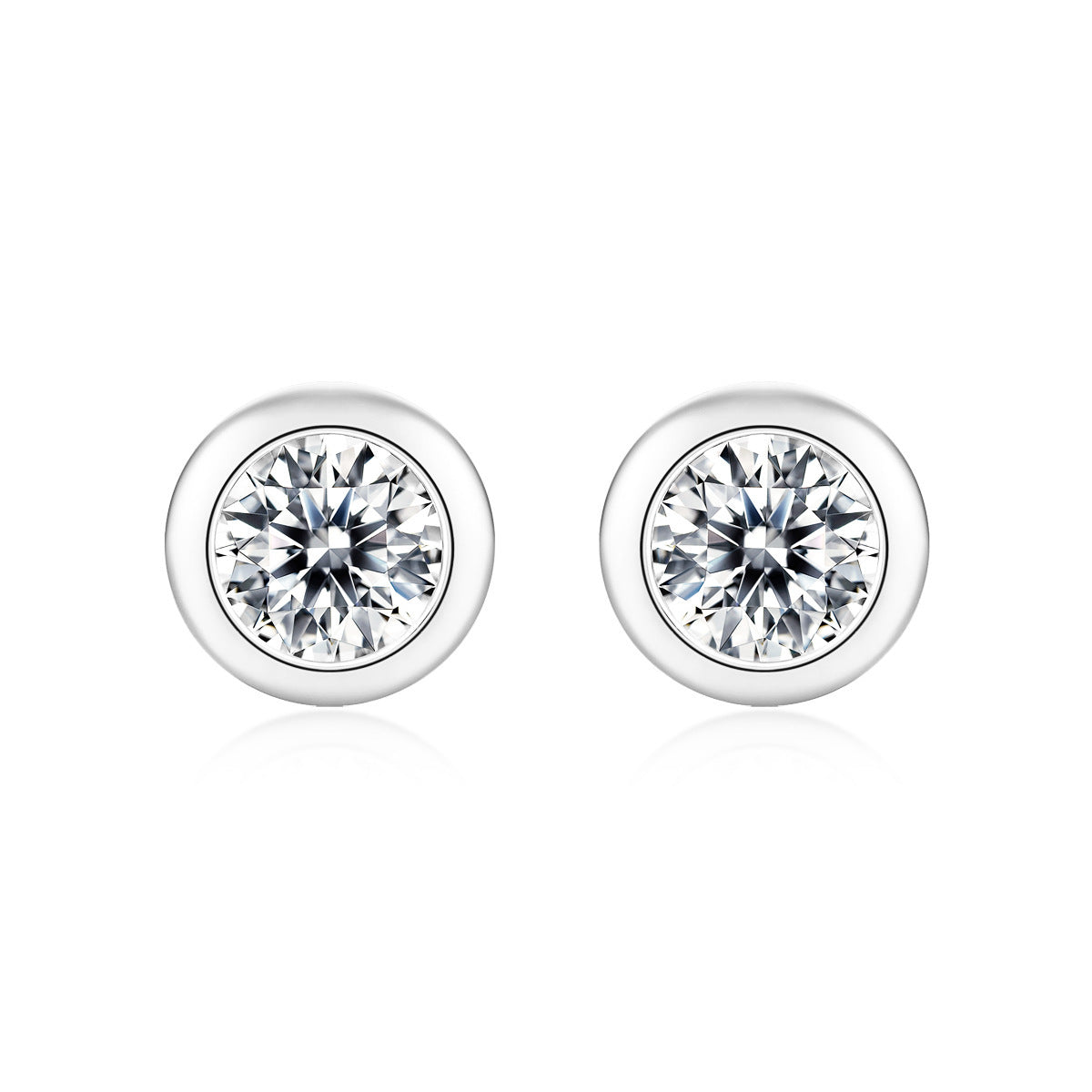 Moissanite Bubble Stud Earrings - S925 Silver Simple Perception Style