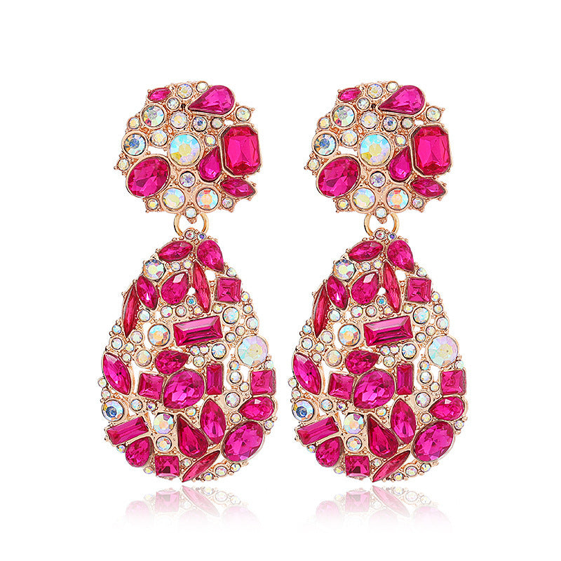 Retro Water Drop Ear Clip - High Profile Diamond Alloy No Piercing