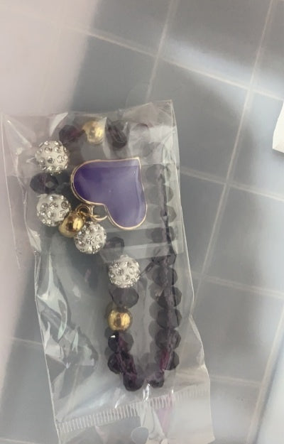 Elastic Crystal Heart Bracelet & Bangle