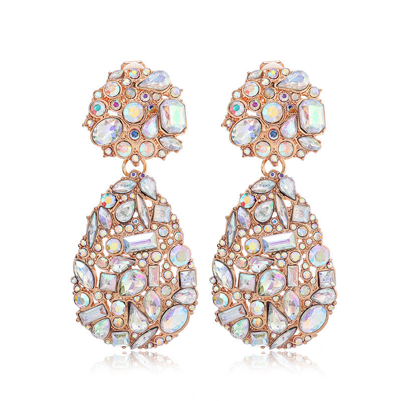 Retro Water Drop Ear Clip - High Profile Diamond Alloy No Piercing