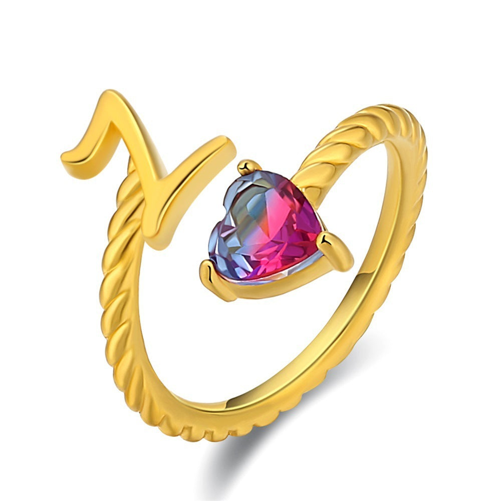 Love Letter Heart Ring - 925 Sterling Silver Fashion Statement Ring