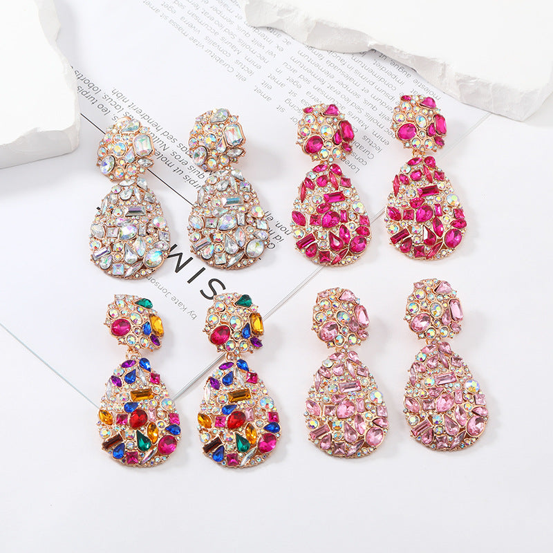 Retro Water Drop Ear Clip - High Profile Diamond Alloy No Piercing