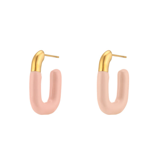 Fashionable And Personalized Candy Colored Earring Accessories