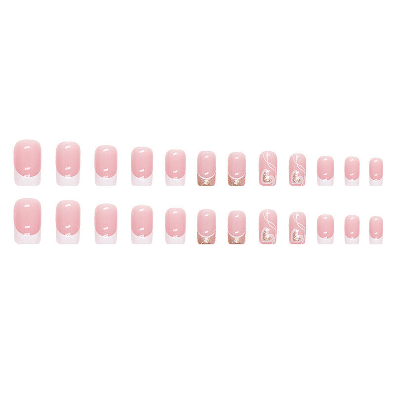 Simple Love Sweet Press-On Nails - Wearable Fake Nails Women's