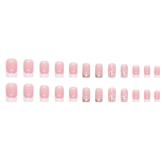 Simple Love Sweet Press-On Nails - Wearable Fake Nails Women's