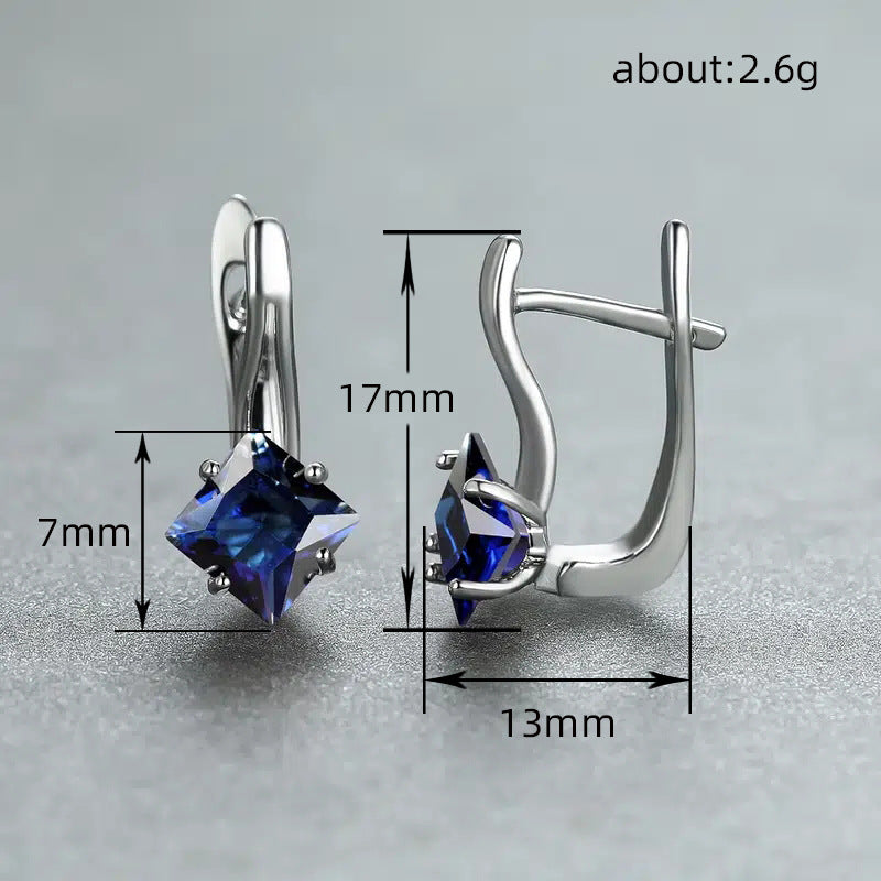 Light Luxury Diamond Design Earrings - Simple Elegant Style