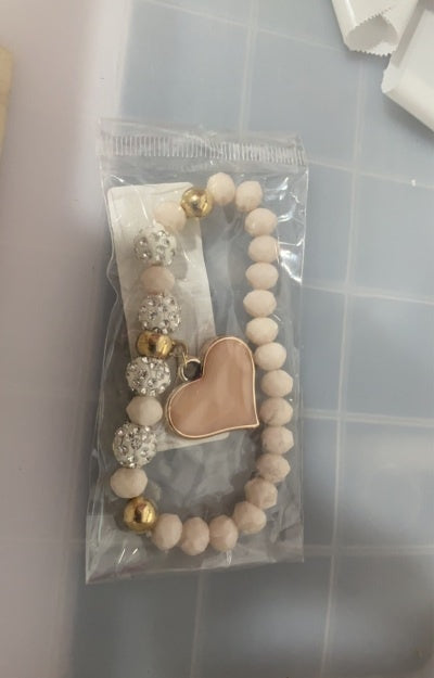 Elastic Crystal Heart Bracelet & Bangle
