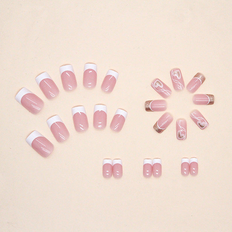 Simple Love Sweet Press-On Nails - Wearable Fake Nails Women's