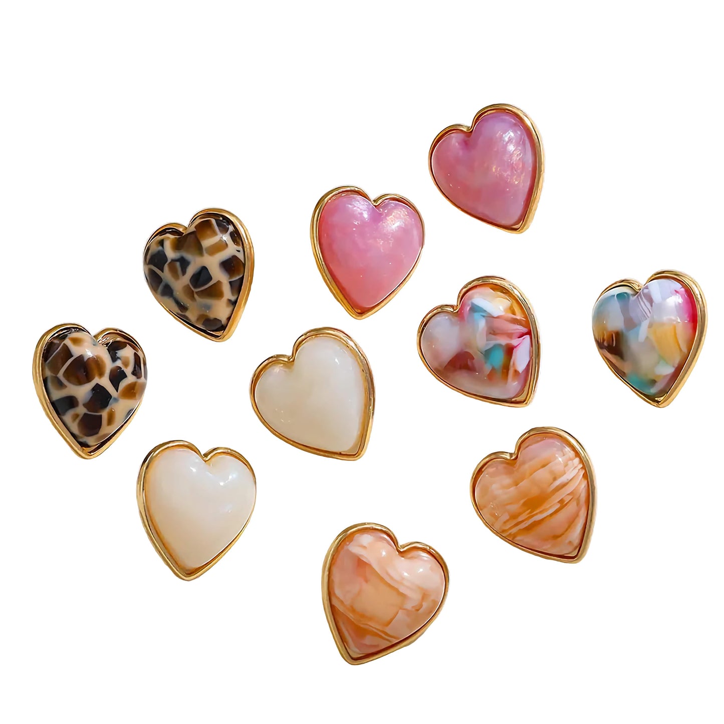 Acrylic Heart Earrings - Romantic Cute Statement Jewelry USA