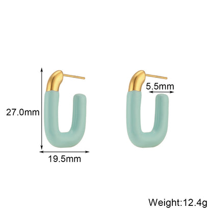 Fashionable And Personalized Candy Colored Earring Accessories