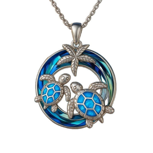 European And American Fashion Marine Style Turtle Starfish Necklace Pendant