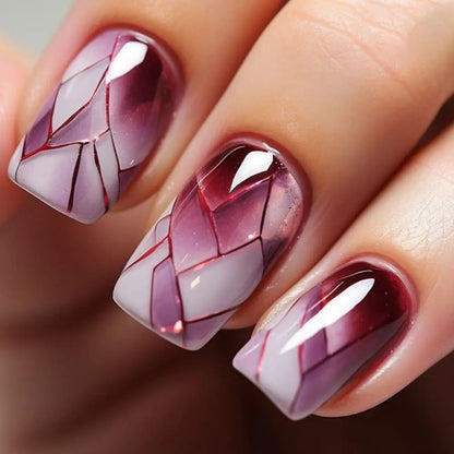 Ballerina Fake Nails French Detachable With design False Nails Full Cover Press on Nails