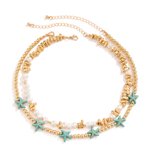 Starfish Shell Necklace - Ocean Beach Statement Jewelry USA