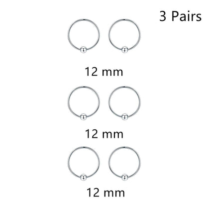 Hypoallergenic Sterling Silver Small Huggie Hoop Earring