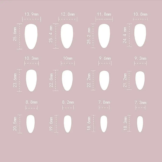 24/30PCS/BOX Cat Eyes False Nail 3D Bow Ripple Love Pearl Press on Nails Simple French Lines with Jelly Stickers Nail Tips