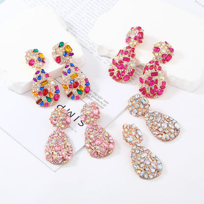 Retro Water Drop Ear Clip - High Profile Diamond Alloy No Piercing