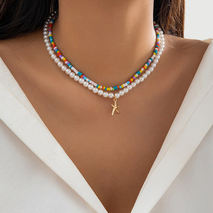 Starfish Shell Necklace - Ocean Beach Statement Jewelry USA