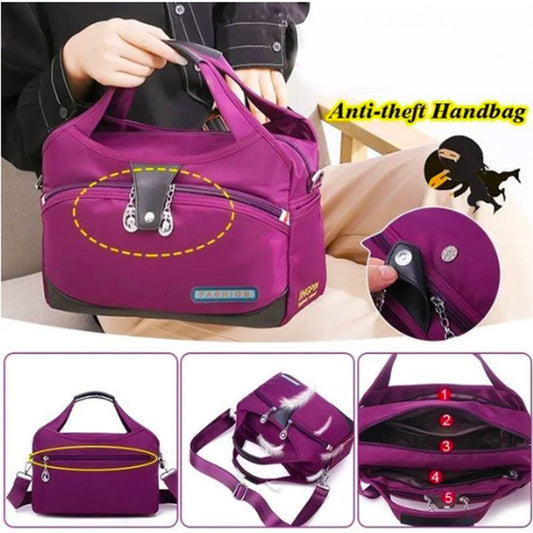 Crossbody Anti-theft Handbag - Women's Fashion Shoulder Bag Security